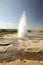 Magnificent geyser Strokkur. The geyser throws out the fountain