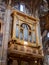 Magnificent golden and inlaid organ inside the cathedral.