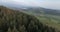 Magnificent landscape of the wooded mountains. Aerial view