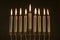 Magnificent menorah with burning candles . High quality and resolution beautiful photo concept