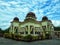 a magnificent mosque in the high cliff district, north sumatera. Indonesia.
