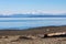 Magnificent Mount Baker above calm Boundary Bay from Tsawwassen, BC
