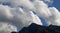 Magnificent mountains and clouds on a sunny day