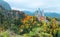 The magnificent New Swan Stone Castle Schloss Neuschwanstein perched on a cliff