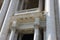 Magnificent old beautiful roman balcony with corinthian columns of Archbasilica of St John Lateran