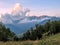 Magnificent panorama over the ridges and Tech Valley from the Tower of Mir, Prats-de-Mollo, Pyrenees-Orientales, France