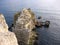 Magnificent picturesque rocks in the sea Cape Tarkhankut Crimea tourist natural landscape