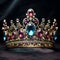 Magnificent Regal Crown with Vibrant Gemstones