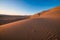 Magnificent sandy waves on dunes in desert