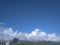 A magnificent seasonal panoramic view of splendid clusters of white clouds