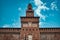 The magnificent Sforza Castle , Castello Sforzesco in Milan