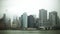 Magnificent shot of Hudson river and Manhattan island