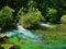 Magnificent and soothing landscape of Provence with the pure and translucent water of the Sorgue river at Fontaine de Vaucluse