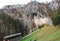 Magnificent stone castle built in front of the cave entrance at Predjama, Slovenia