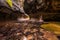 Magnificent Subway gorge landmark in the Zion National Park in Utah