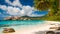 Magnificent sunny beach in Seychelles banner relax coastline summer tropical