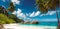 Magnificent sunny seascape in Seychelles tropic relax coastline summer tropical beautiful