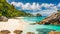 Magnificent sunny seascape sky tropic relax coastline summer tropical beautiful