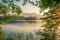 Magnificent sunrise over Lake Bled, Slovenia at summer morning