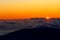 Magnificent sunset at Haleakala in Maui