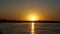 Magnificent sunset on the Zambezi river