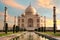 The magnificent Taj Mahal at a glorious sunrise