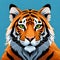 A magnificent tiger looking at the viewer - ai generated image