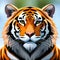 A magnificent tiger looking at the viewer - ai generated image