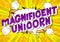 Magnificent Unicorn - Comic book style words.