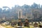 Magnificent view of the beautiful ancient ruins of old Roman Forum in Rome in Italy