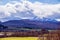 Magnificent view of the Cairgorm Mountains and high plateau in Scotland. The view from Kincraig.