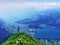 Magnificent view from the ChÃ¤serrugg peak in the Churfirsten mountains