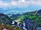 Magnificent view from the ChÃ¤serrugg peak in the Churfirsten mountains