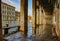 The magnificent view of gondolas port andold houses in Venice in Italy