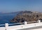 Magnificent view of the majestic volcanic cliffs of Santorini Island,