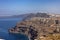 Magnificent view of the majestic volcanic cliffs of Santorini Island,