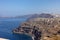 Magnificent view of the majestic volcanic cliffs of Santorini Island