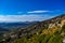 Magnificent view over the mountains of the Mediterranean island Naxos in Greece