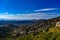 Magnificent view over the mountains of the Mediterranean island Naxos in Greece