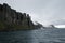 Magnificent view of a rock mountain cliff in the Arctic