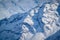 Magnificent view of the snow-white tall mighty mountains Elbrus, ski resort, The Kabardino-Balkarian Republic, Russia