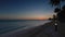 Magnificent view of sunset in Atlantic ocean from Eagle Beach of island of Aruba.