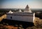 Magnificent view from the top of temple hill in Shravanabelagola in South of India.