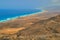 Magnificent views of the sea and the beach of Cofete, Fuerteventura