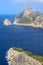 Magnificent views of the sea and rocks from the Mirador Es Colomer observation deck. Cape Formentor. Majorca. Spain