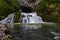 Magnificent waterfall located in France in Franche-ComtÃ©
