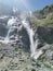 Magnificent waterfalls among the majestic mountains of the Caucasus