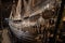 The magnificent wooden Vasa warship salvaged from the sea and displayed at Vasa Museum.