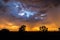 Magnificient sunset at Pre Rup, around Angkor Wat, Cambodia