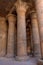 Magnificient tall columns in Khnum temple,Egypt